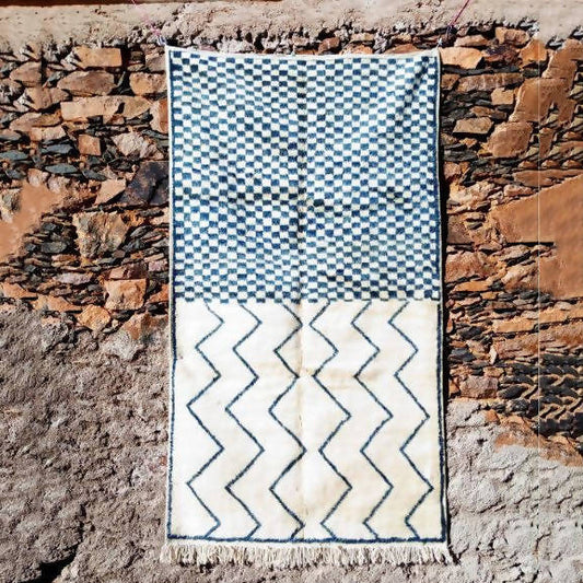 Blue and White|customize your size| moroccan rug